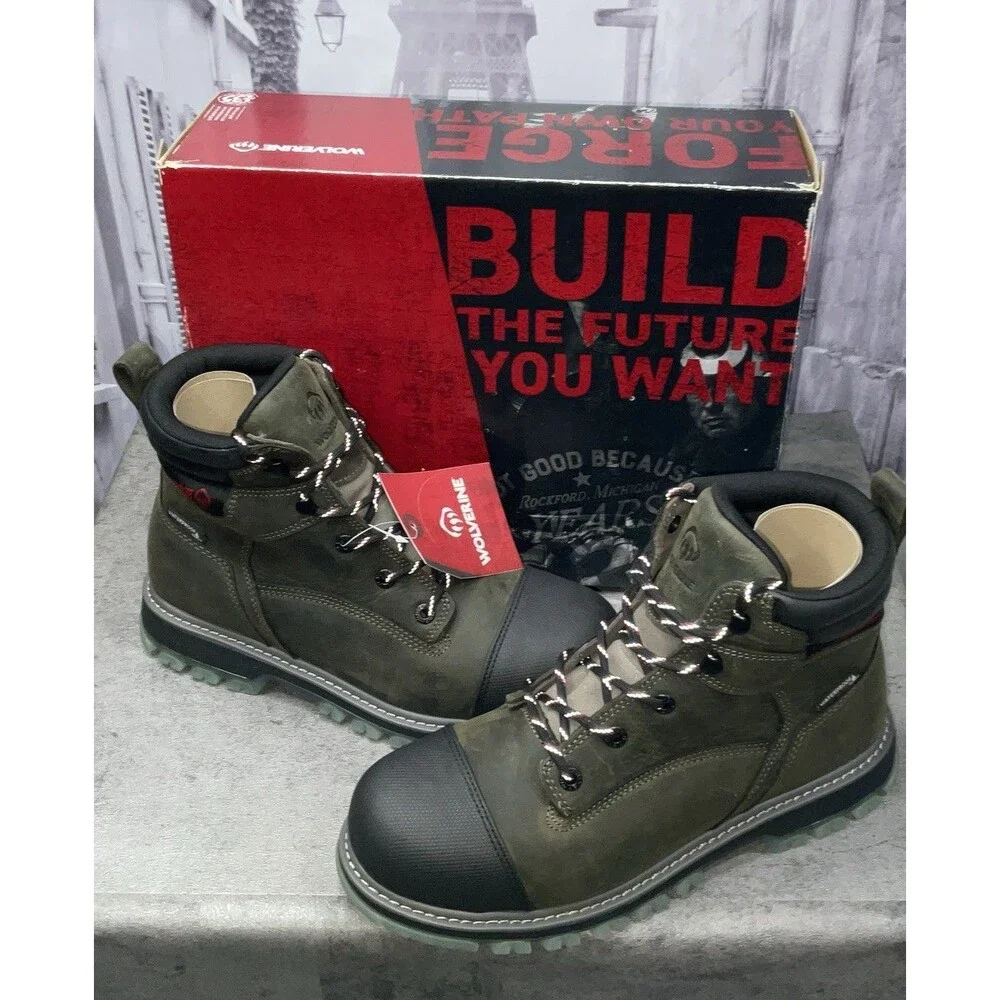 Wolverine Floorhand LX Cap-Toe 6”Work Boot Men Bungee Cord Size 11